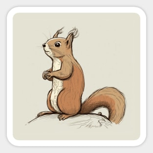 Siberian Red Squirrel Sticker